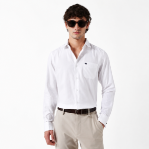 GALATE White Formal Shirt for Men | The Bear House