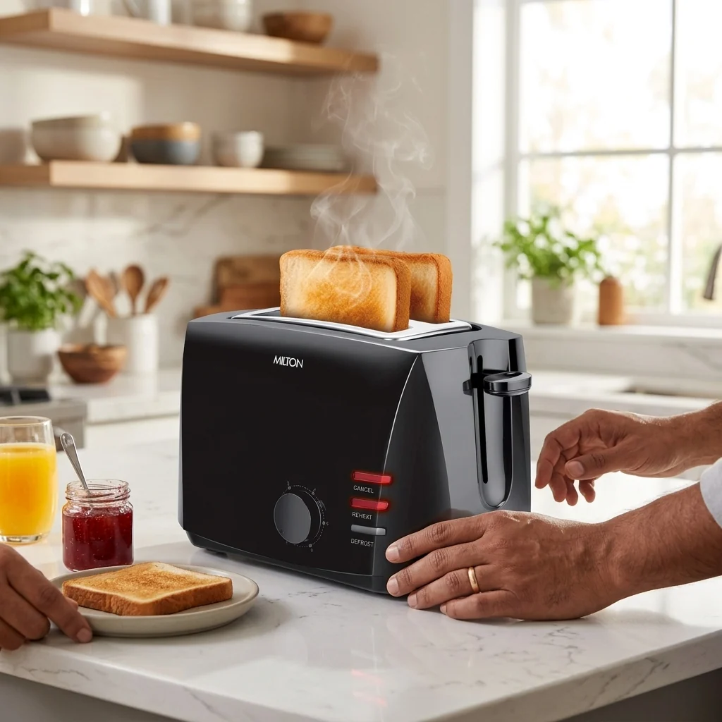 Gold Crust 2 Slice Pop Up Toaster 800W | Milton