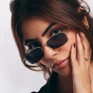 Gold & Black Rectangular Sunglasses for Men | Salty