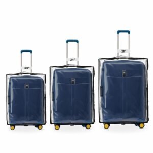 Transparent PVC Luggage Cover Set - Combo of 3 (55/66/77 cm) - Custom-Made (Waterproof)