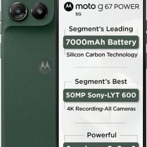 Motorola g67 Power 5G (Pantone Cilantro, 256 GB) (12 GB RAM)